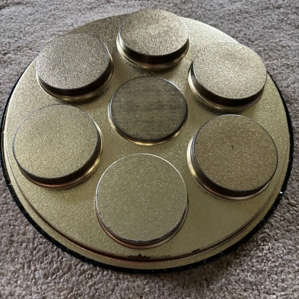 Vintage Cape Cod Mid Century Souvenir Round Metal Bar Drink Tray